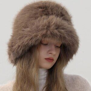 Women's Faux Fux brown Hat